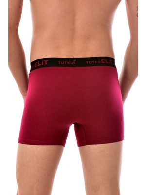 Tutku 3 Adet  1252  Erkek Modal Elasthan Boxer Bordo