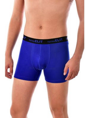 Tutku 3 Adet  1252  Erkek Modal Elasthan Boxer Saks Mavi