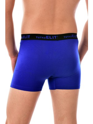 Tutku 3 Adet  1252  Erkek Modal Elasthan Boxer Saks Mavi