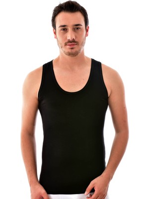 Tutku 6 Adet  1201 Erkek Modal Elasthan Atlet Siyah