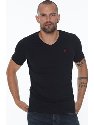 Dewberry Üçlü Set T8568 V Yaka Erkek T-Shirt-Antrasit-Beyaz-Lacivert