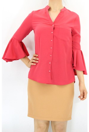 Md Trend Kadin Siyah Tul Detayli Ispanyol Kol Gomlek Mdt5097 Trendyol