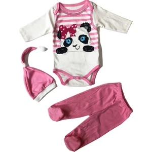 Pandalı Kız Bebek Takımı
