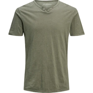 Jack & Jones Tişört Split Neck 12164972-GRN