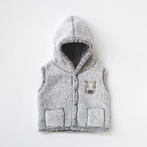 Vest Welsoft Zebra Bebek Yeleği AC21014 Gri Melanj 9 - 12 Ay
