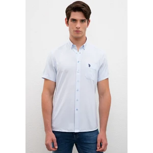 U.S. Polo Assn. Erkek Mavi Gömlek Kısakol 50218936-VR036