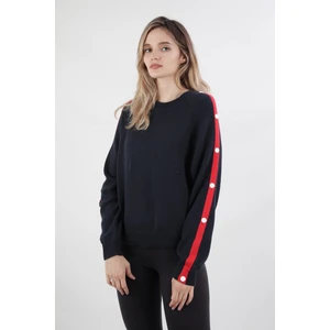 Alexander Gardi Çıtçıtlı Şerit Detaylı Casual Kazak Lacivert (Agcıtcıtlıkzk)