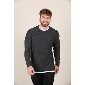 Alexander Gardi Bisiklet Yaka Kazak Siyah Melanj (AG503001)