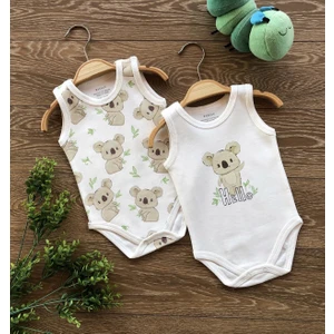 Penye 2'li Askılı Body Koala Desenli