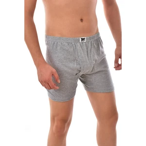 3 Adet  0111  Erkek Paçalı Boxer Gri Gri