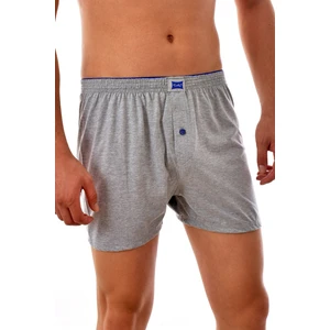 6 Adet  0117  Pamuklu Düğmeli Erkek Boxer Gri