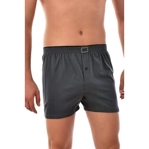 6 Adet  0117  Pamuklu Düğmeli Erkek Boxer Füme