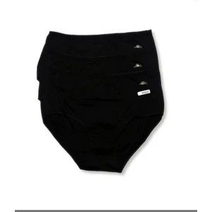 3'lü Kadın Yüksek Bel Külot 1851 Siyah