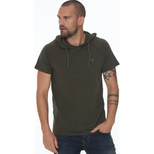 T8570 Kapüşonlu Erkek T-Shirt-Haki