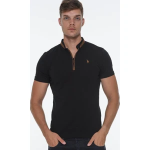 T8571 DEWBERRY FERMUARLI ERKEK T-SHIRT-SİYAH