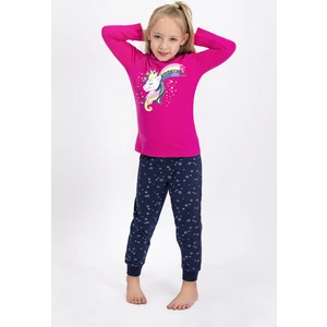U.S. Polo Assn. Fuşya Lisanslı Kız Çocuk Pijama Takımı