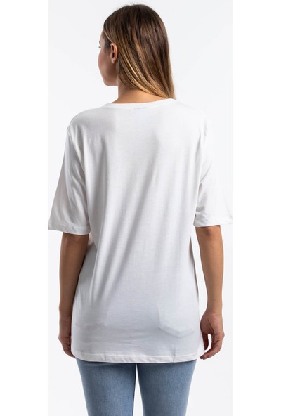Mossta Help Salaş T-Shirt Beyaz