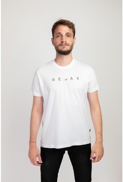 I And Basic Beyaz %100 Organik Pamuklu Basic Erkek Tişört / Relax M