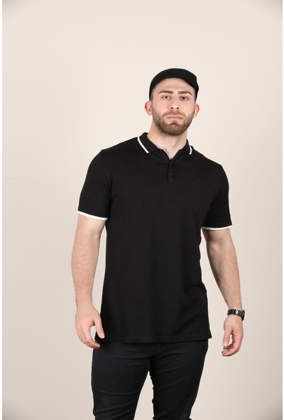 Alexander Gardi Polo Yaka T-Shirt Siyah (AG502301)