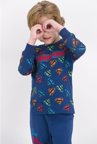 Superman Lisanslı Erkek Çocuk Pijama Takımı
