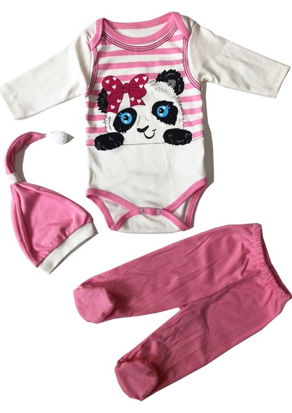 Pandalı Kız Bebek Takımı