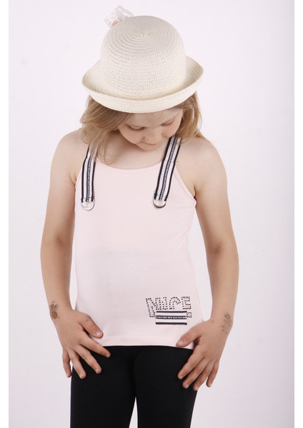 Kız Çocuk Omuz Şerit Aksesuarlı Atlet