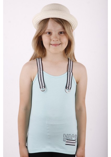 Kız Çocuk Omuz Şerit Aksesuarlı Atlet