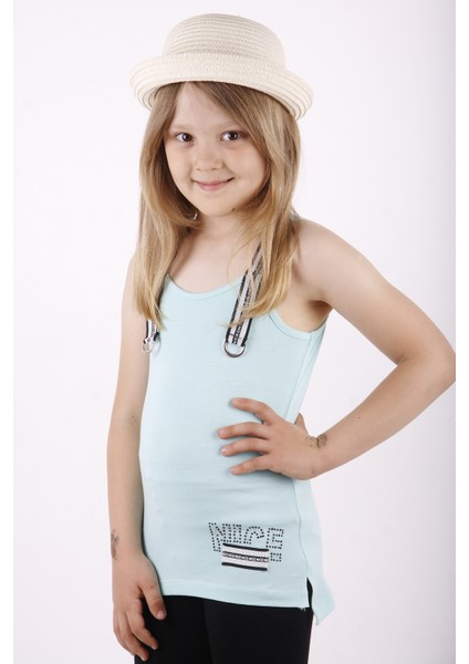 Kız Çocuk Omuz Şerit Aksesuarlı Atlet modelleri