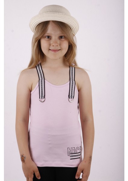 Kız Çocuk Omuz Şerit Aksesuarlı Atlet