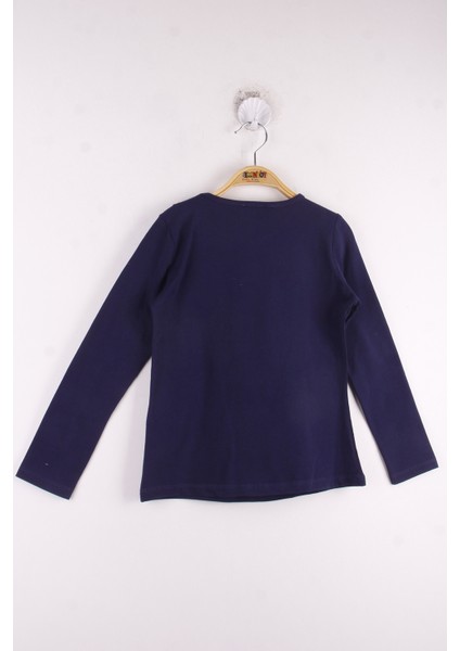 Kız Çocuk Yaka Çiçek Dantelli Okul T-Shirt fiyatları