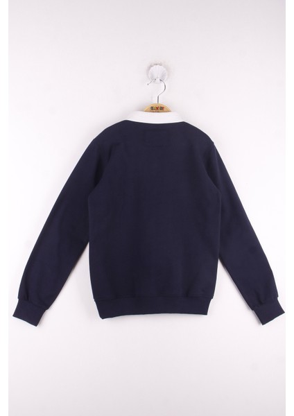 Erkek Çocuk Gömlek Yaka Okul Sweatshirt