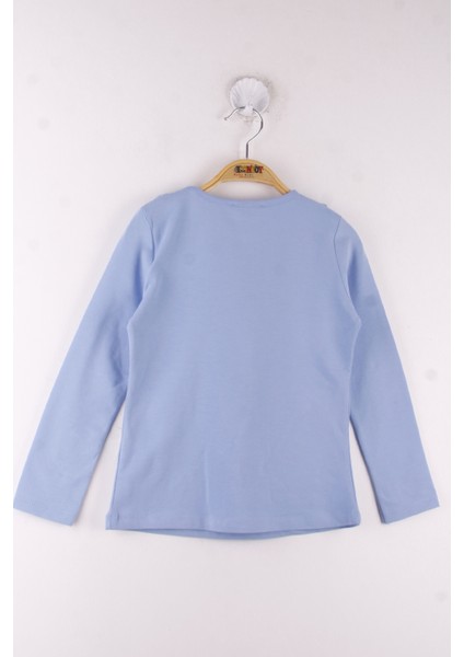 Kız Çocuk Yaka Çiçek Dantelli Okul T-Shirt fiyatları