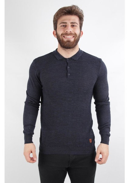 Regular Fit Polo Yaka Kazak Yeni Sezon
