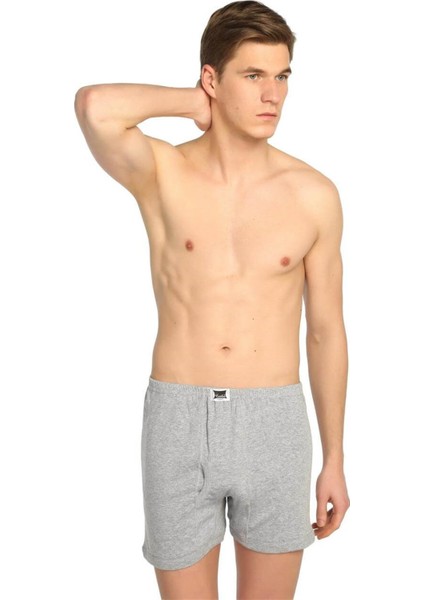 6'lı Erkek Penye Arjantin Uzun Paçalı Erkek Boxer