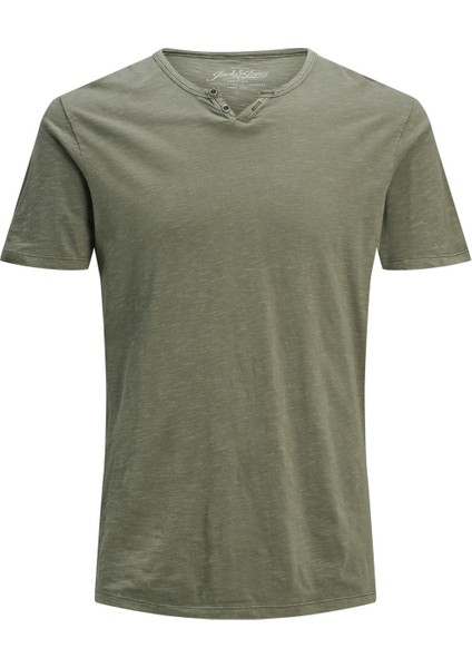 Tişört Split Neck 12164972-GRN