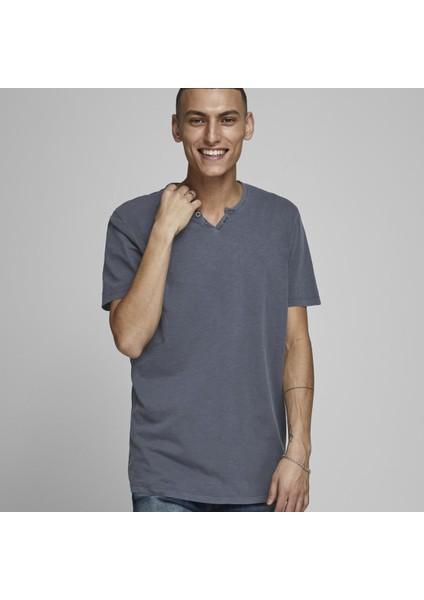 Tişört Split Neck 12164972-NVY
