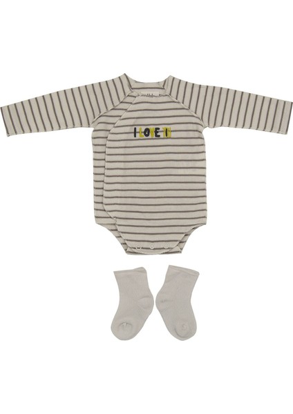 Idil Baby Prematüre Bebek Zıbın Body 13585 Ekru Yenidoğan