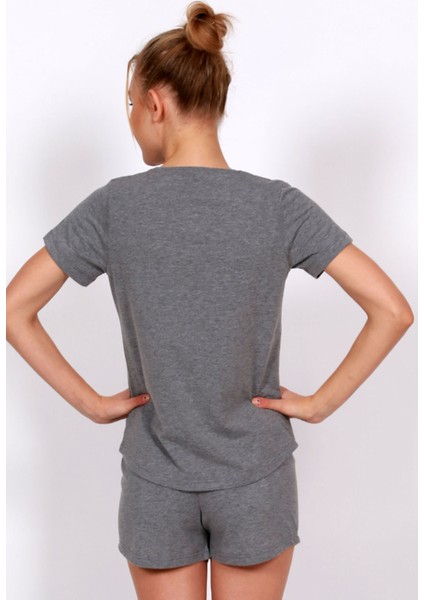 Kadın Kısa Kol Normal Beden Suprem Şortlu Pijama Takım XL