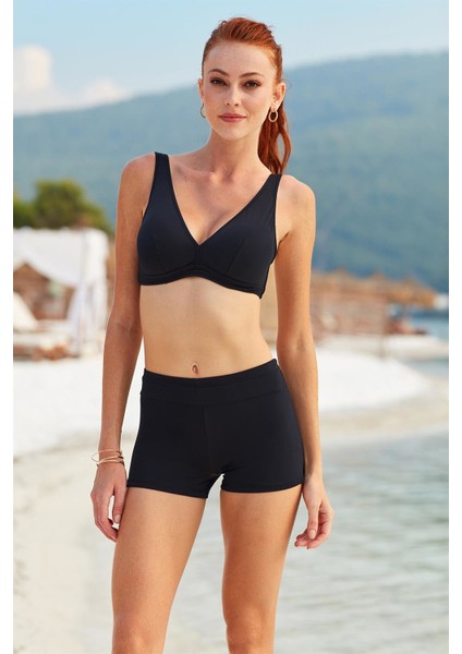 Şortlu Fra Bikini 201258 Siyah