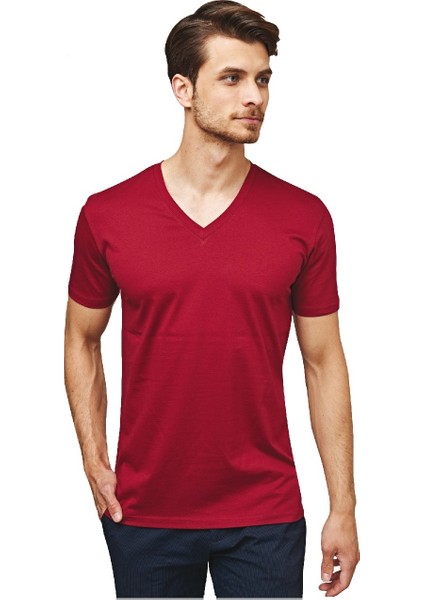 Erkek V Yaka T-Shirt modelleri
