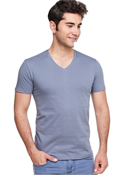 Erkek V Yaka T-Shirt