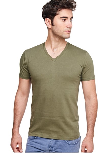 Erkek V Yaka T-Shirt modelleri