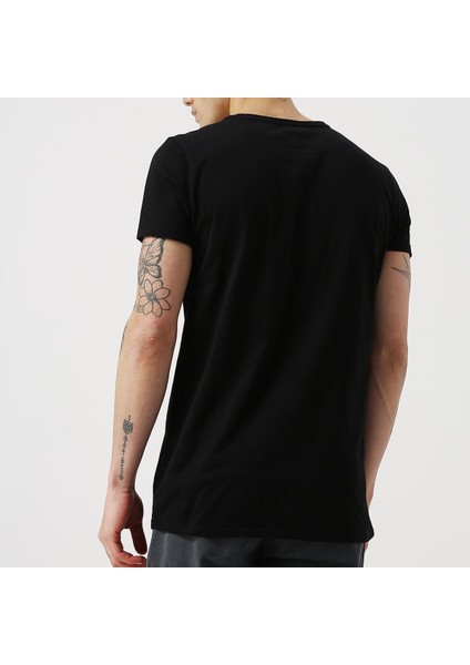 Erkek Bisiklet Yaka Siyah T-Shirt fiyatları