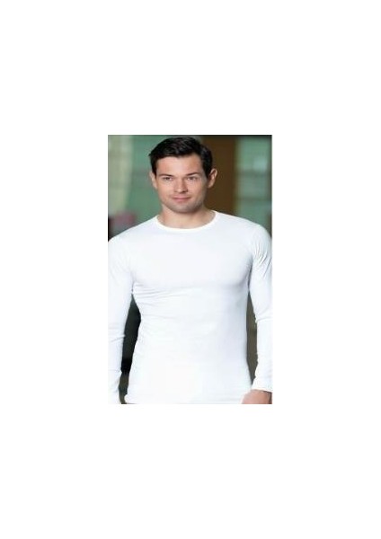 Likralı Yuvarlak Yaka Uzun Kol T-Shirt 85