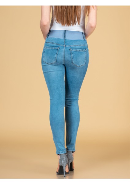 Hamile Açık Mavi Skinny Jean