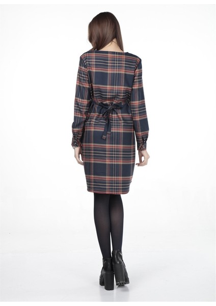 Hamile Ekose Önden Düğmeli Elbise fiyatları