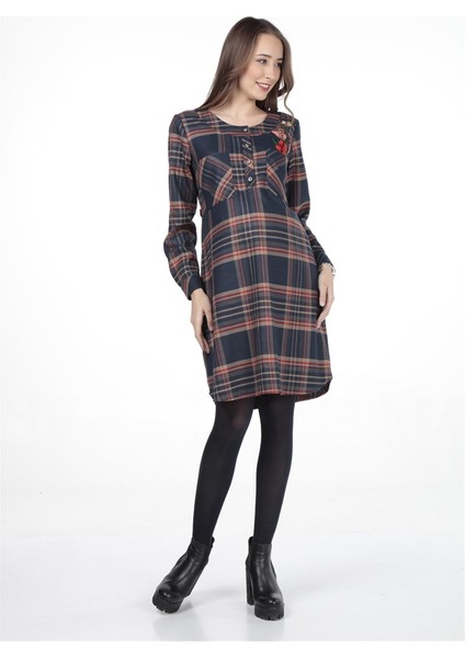 Hamile Ekose Önden Düğmeli Elbise fırsatları