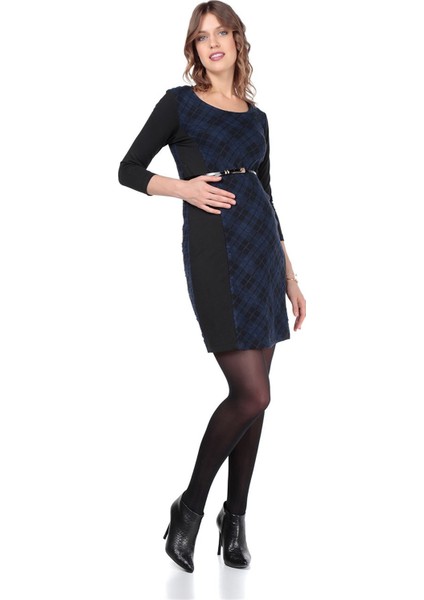 Hamile Kemerli Mini Elbise