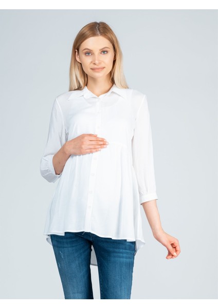 Hamile Yakalı Önden Düğmeli Gömlek indirimleri