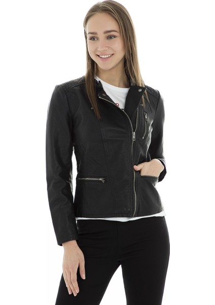 Onlfreya Faux Leather Biker Otw Noos Suni Deri Ceket Kadın Deri Ceket 15110802 indirimleri